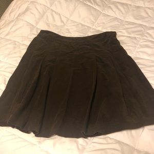Corduroy pleated skirt